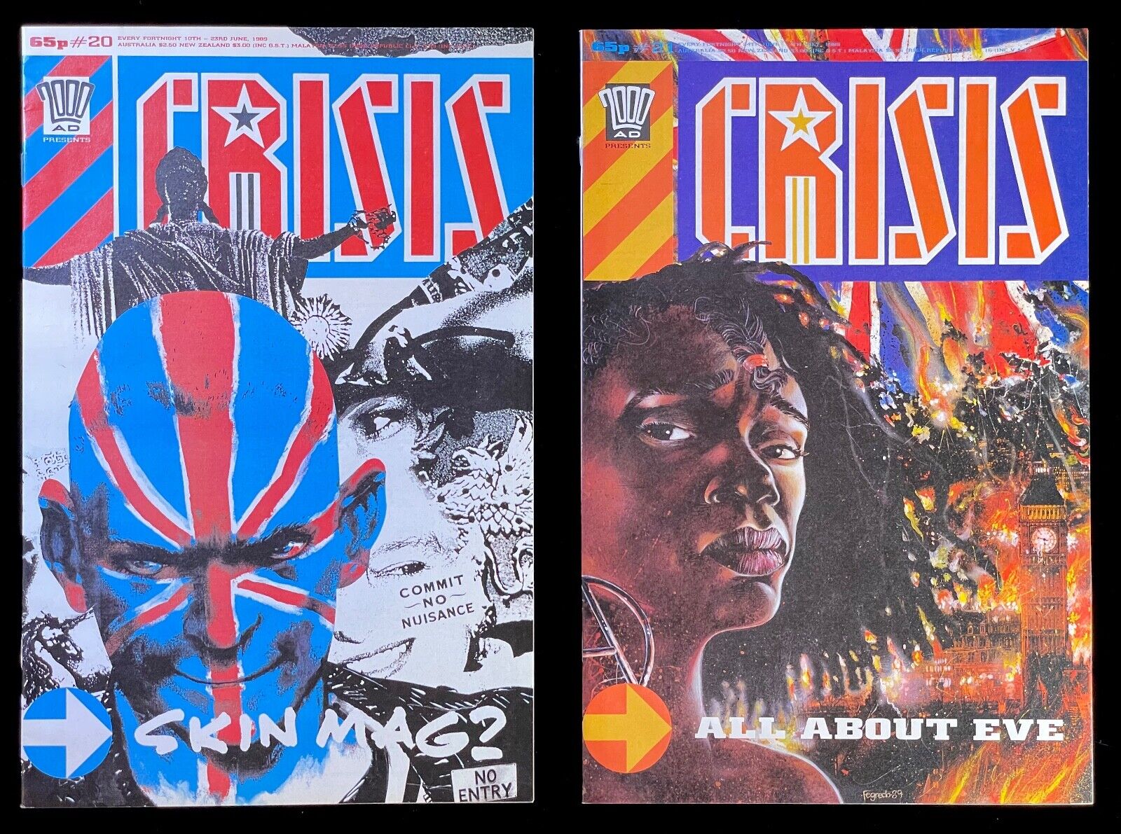 2000 A.D. Presents CRISIS 20 & 21  (Fleetway, 1989)
