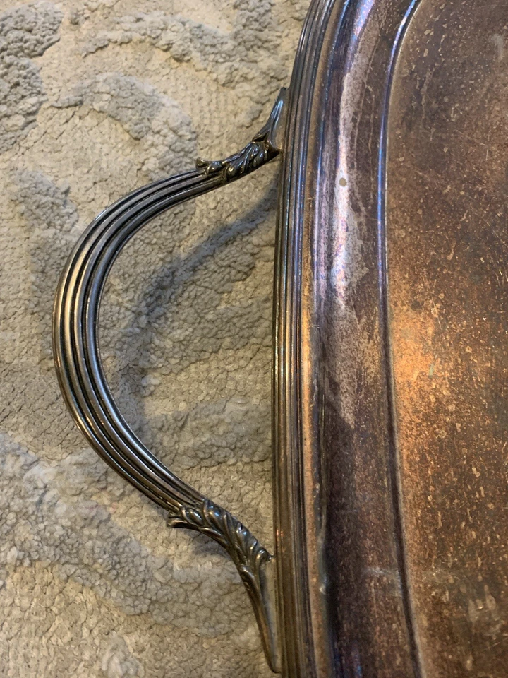 ANTIGA PLACA OVAL DE PRATA BARKER-ELLIS vintage BANDEJA MARCA MENORÁ - Imagem 3 de 4