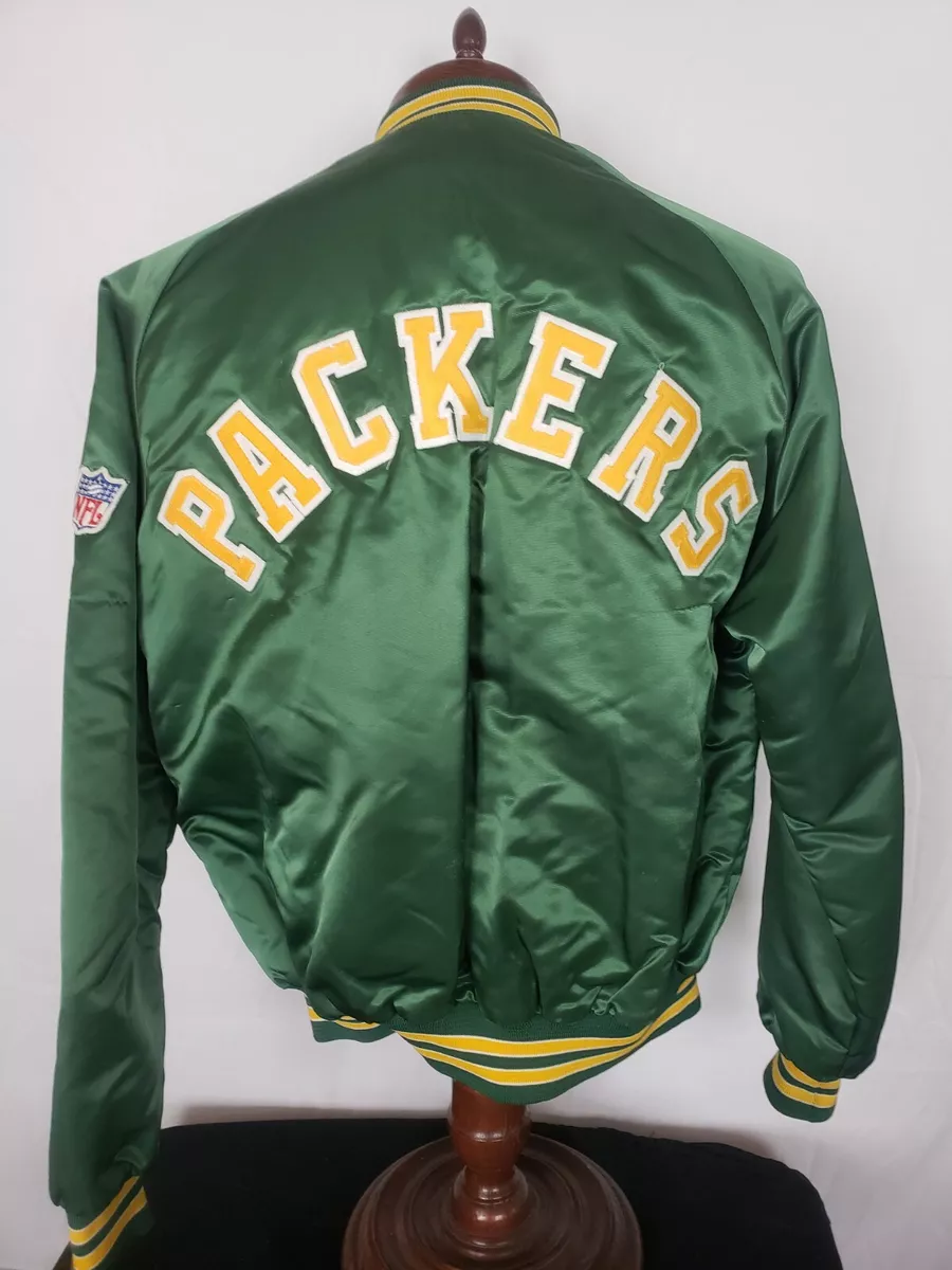 🚨🔥Vintage Chalk Line L Green Bay Packers Starter Style Spellout Jacket EUC