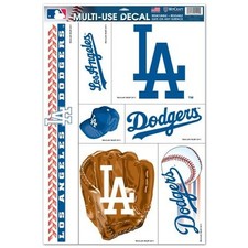 LOS ANGELES DODGERS 7 PIECE MULTI-USE DECALS 11"X17" SHEET PERFECT FOR WINDOWS