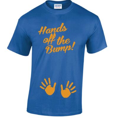 Personalisiertes lustiges Umstands-T-Shirt Hände weg vom Bauch Schwangerschaft Oberteil Baby Geschenk