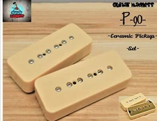 G.M. P-90 Soap Bar Pickup Set Cream for Gibson, Epiphone ®  Ceramic