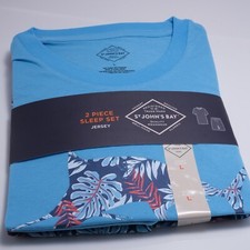 Sleep Set, Pijama Set, Two Piece, Jersey Men  s, Short Sleeve  Pants Large