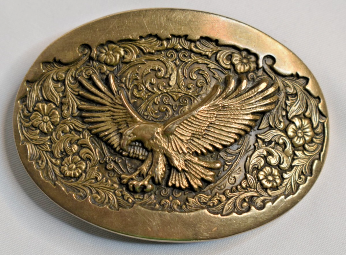 First Edition by Award Design Medals Inc. Brass Belt Buckle 