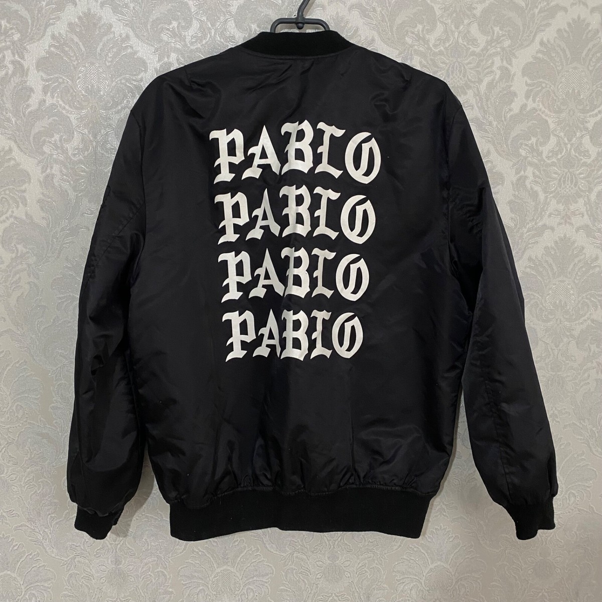 ジャケット・アウター Pablo Pablo Kanye West Yeezy Full-Snap Satin Kanye West Yeezy Pablo Bomber Jacket