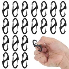 20 Pcs Aluminum Carabiner Clips 1.6 Inch Small Keychain Spring Snap Hooks