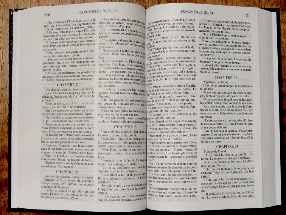 French Bible, La Sainte Bible - Segond 1910 Black Hardcover, Handheld Red Letter - Image 4 of 4