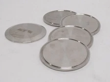 190605 New-No Box; CSE 11P794 Lot-5 Solid End Caps; SS-304; Size 3"