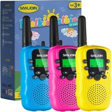Kids Walkie Talkie 3Pcs Set, 2 Way Radio For Outside, Camping, Hiking  Birthday