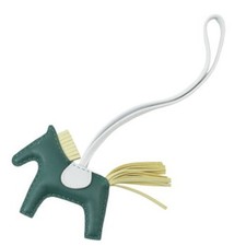 Hermes Bag Charm Rodeo PM Pegasus Malachite Lambskin Z stamped 2021 japan Used