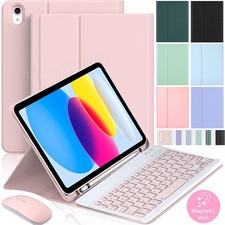 Bluetooth Keyboard Case Cover With Mouse For iPad 7/8/9/10th Gen Air 6 5 4 3 Pro