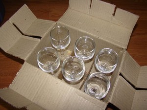 6x Heritage by Mikasa Cordial Glasses, Octagon Stem, 3 oz, Germany 1978-1980
