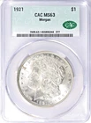 1921 MORGAN DOLLAR CAC MS 63 GREAT LUSTER AND STRIKE GREAT PRICE VALUE $120
