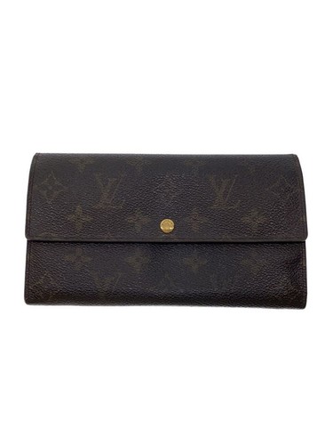 Louis Vuitton Long Wallet 2 Pochette Porto Monecredi Monogram Canvas PVC Used
