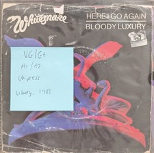 Whitesnake Here I Go Again Vinyl Record 7" VG/G+ BP416 1982