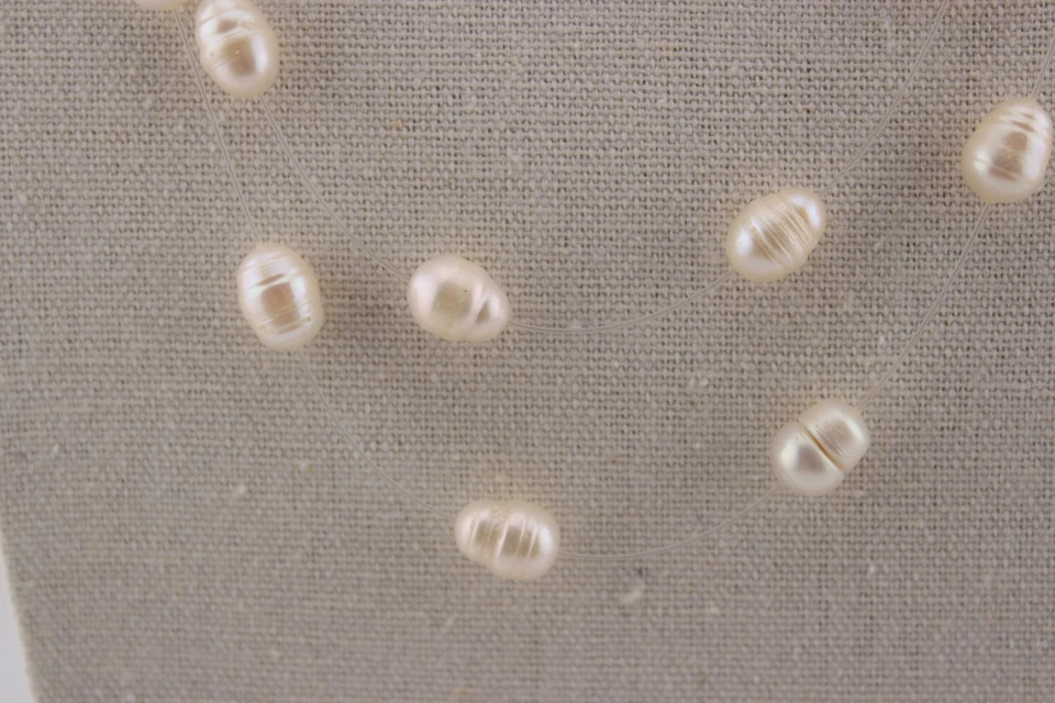 Collar de perlas de agua dulce Helzberg Diamantes HDS Plata de ley 925 10 mm Foto 3 de 4