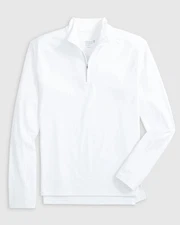 johnnie-O Baird Performance 1/4 Zip Pullover White Size S