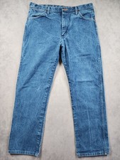 Wrangler Jeans Men's 36x30 Blue Denim Medium Wash Vintage Made In USA