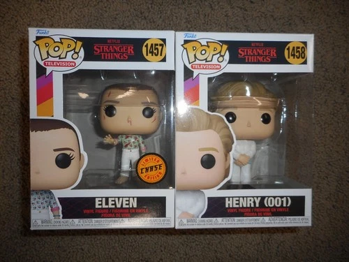Funko Pop Stranger Things Lot, 1457 Eleven Chase and 1458 Henry 001