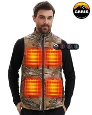 ARRIS Men’s Heated Hunting Vest 7.4V Battery Electric Camo Jacket Hunting Gifts