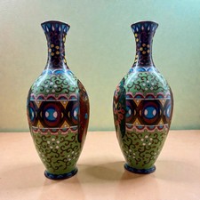 Original PAIR 19th/20th Century antique Cloisonné vases