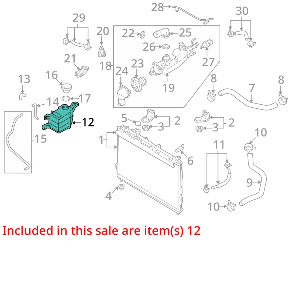 Hyundai Veracruz 2008 botella de desbordamiento de refrigerante fabricante de equipos originales 168 k millas - LKQ436988968 Foto 4 de 4