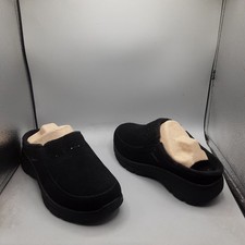 Skechers Easy Going Autumn Sweetheart Studded Suede Clogs 6.5W Black A294