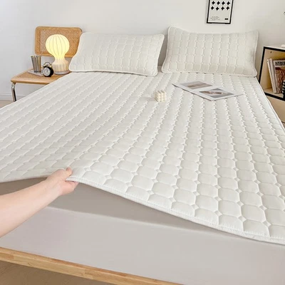 LIFELOOK Extra Deep Mattress Protector Quilted Bed Topper Cover Single Double King Size