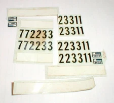 "V" 1/24 Slot Car Racing Decals Monogram P-42255-A Vintage Water Slide Partial