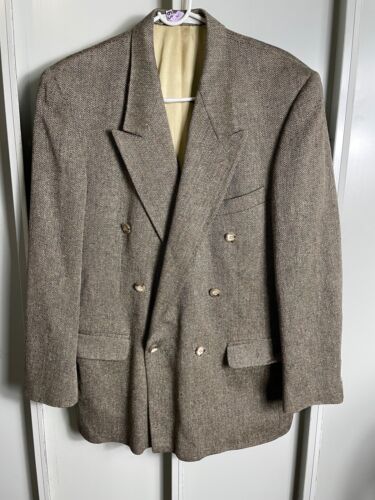 VTG Southampton Nordstrom  Blazer Double Breasted Coat 100% Silk Silk 40R - Picture 1 of 8