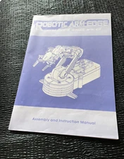 Robotic Arm Edge wired control robotic arm kit Manual ONLY Guide Assembly