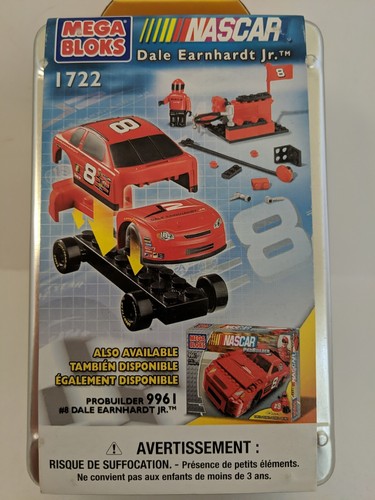 Dale Earnhardt Jr NASCAR Mega Bloks 45 Pc Tin Set 1722 Winners Circle - Picture 3 of 8