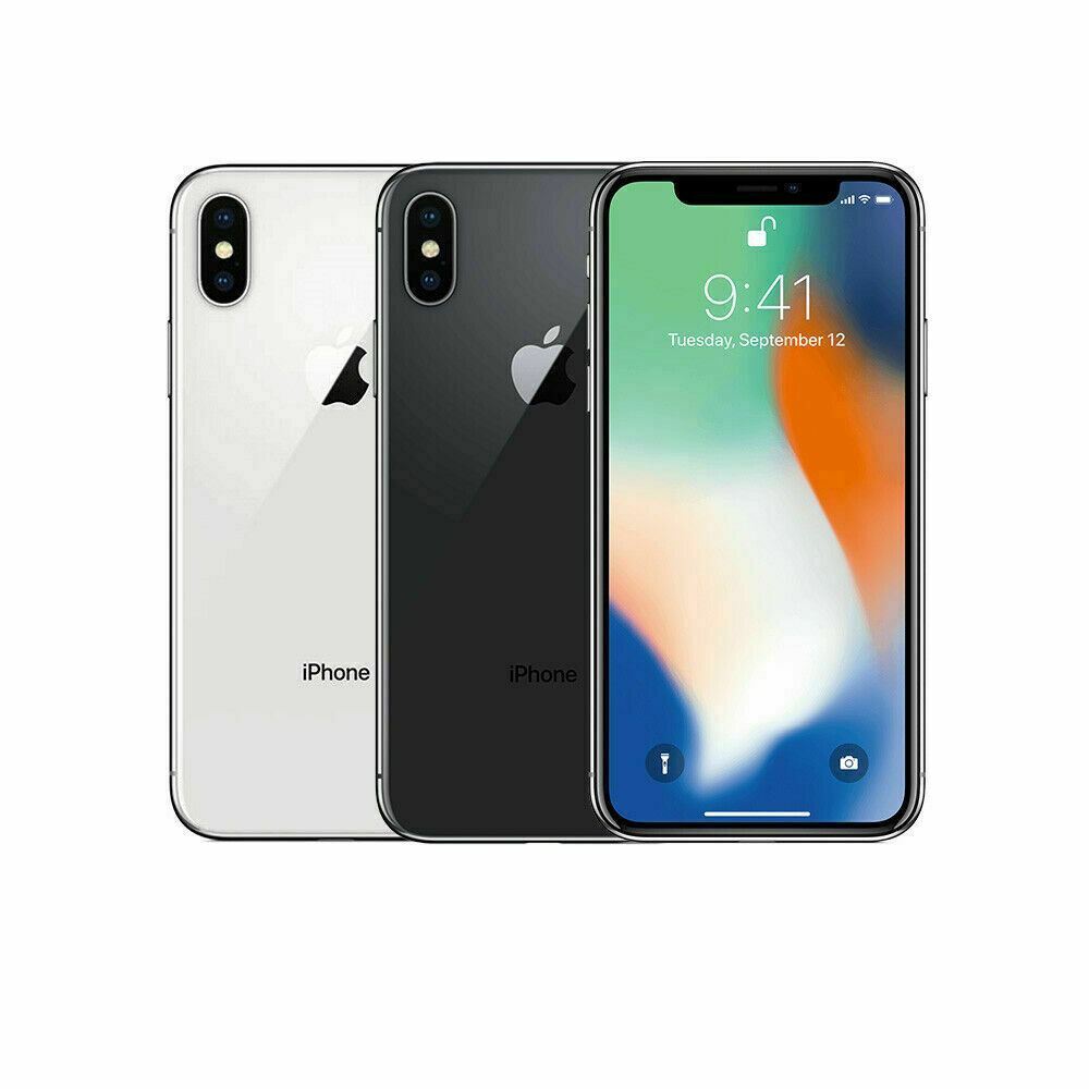 ○Wi-Fi通信完動品SIMフリー液晶無傷iPhoneX本体256GBシルバーDOCOMO判定○