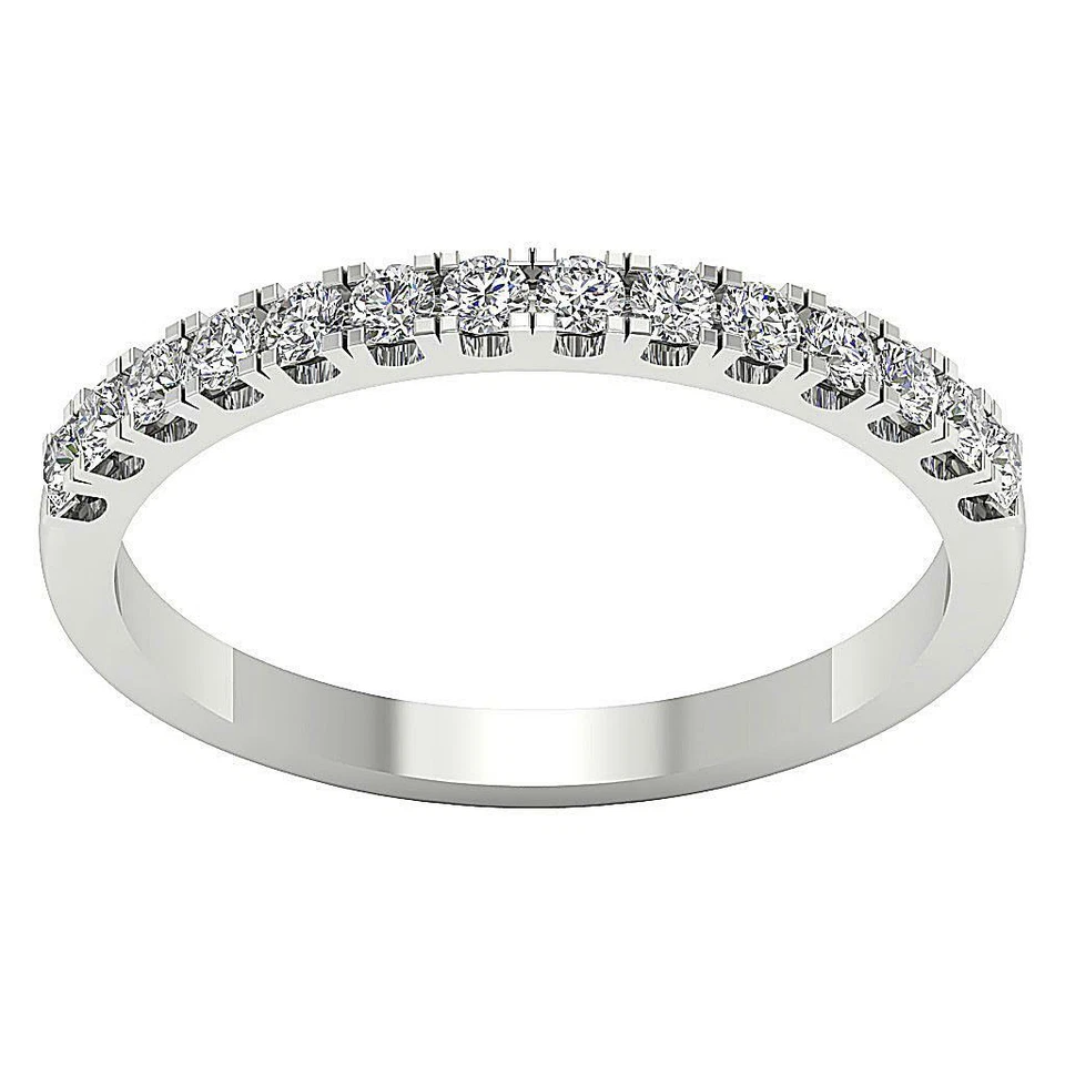 Engagement Stackable Ring SI1 G 0.35Ct Round Diamond 14K White Yellow Rose Gold - Image 4 of 4