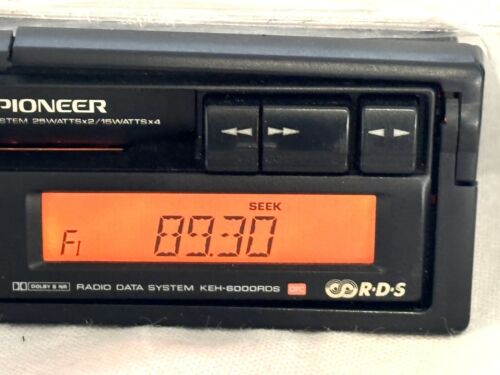 VINTAGE PIONEER KEH-6000 RDSR RADIO PULL OUT CASSETTE PLAYER WITH USER MANUAL - Picture 6 of 13