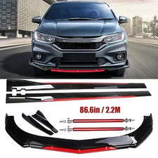 Front Bumper Lip Splitter Spoiler Side Skirt Bod Kit For 3-07 Honda Accord
