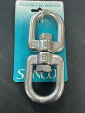 SUNCOR STAINLESS EYE & EYE SWIVEL 1/2" X 6.00” Solid 316 SS **NEW**