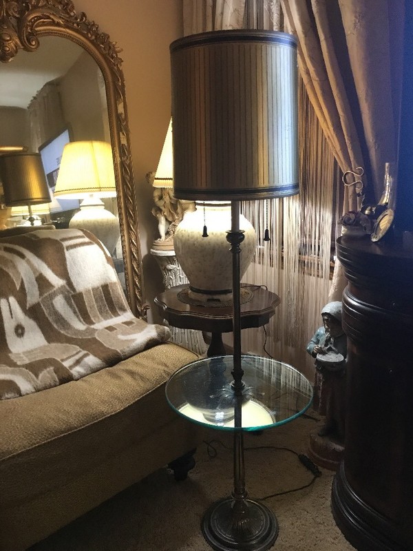 Classic Italian Floor Lamp Brass glass Lamp Hollywood Regency Stiffel