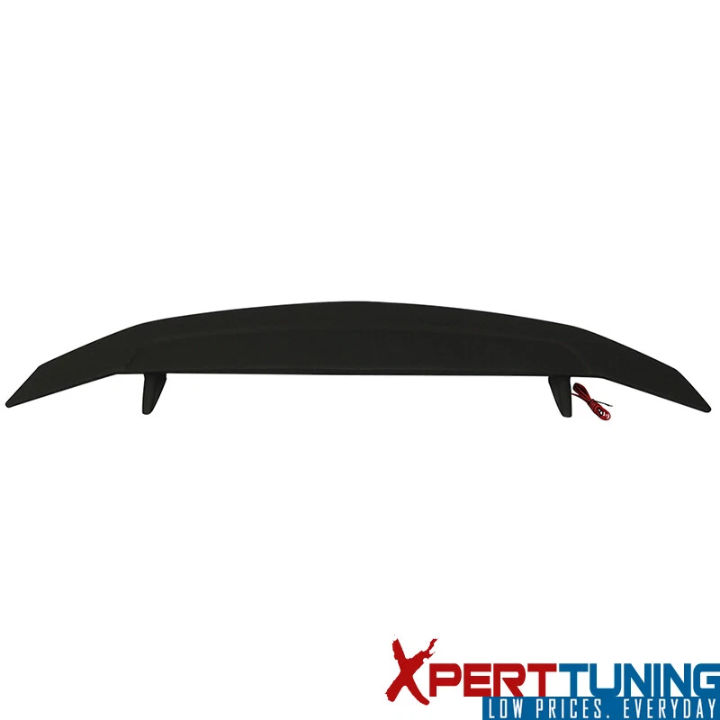 Universal Fit 2 Post MTrunk Spoiler Wing W/ 3RD Brake LED Light ABS atte Black Foto 4 de 4