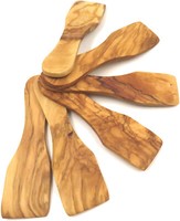 6 X Racletteschieber Raclettespachtel Raclette - Schaber L 13 Cm Aus Olivenholz