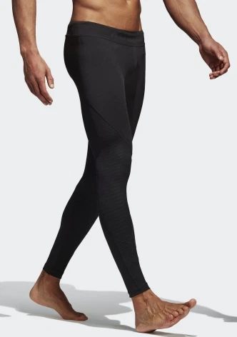 Adidas Mens Alphaskin Tech Compression Tights - Black - [CF7211] - Image 2 of 3