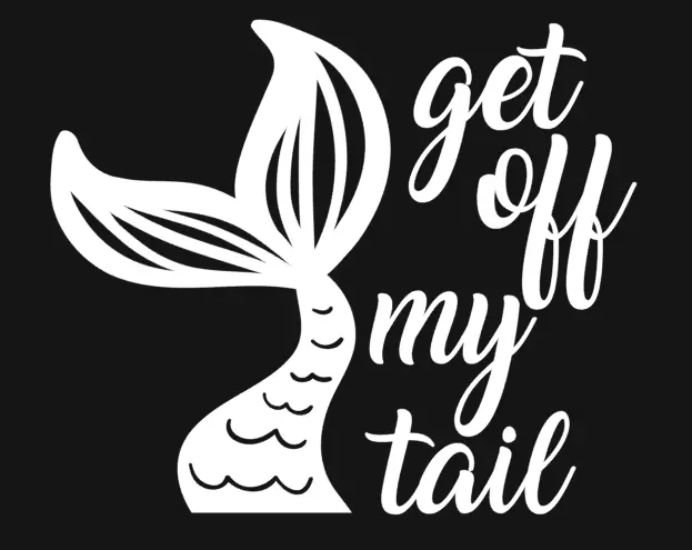 Get off my online tail mermaid decal