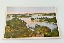 View of the Canadian Islands 1000 Islands New York Postcard