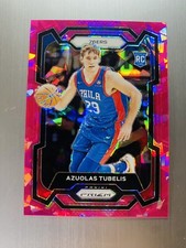 Azuolas Tubelis 2023-24 Panini Prizm Rookie #283 Pink Cracked Ice 76ers Rc
