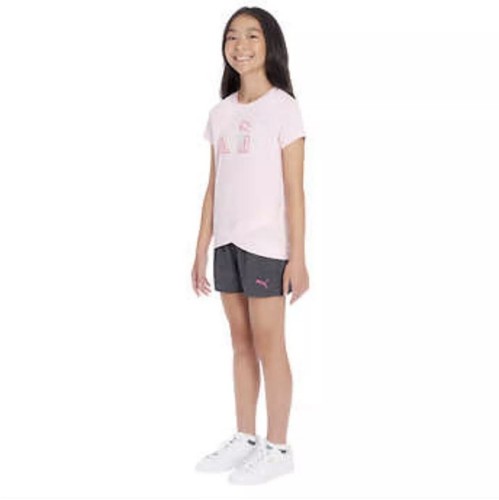 Puma Girls 4 Piece Set black & Light Pink - Picture 6 of 8