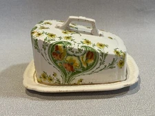 Antique Rare Cromer K&Co Late Mayers Covered Cheese Keeper, 8" x 6 1/4" x 4 1/2"