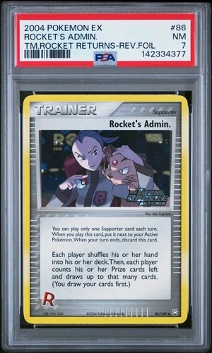 Rocket's Admin 86/109 - EX Team Rocket Returns - REVERSE HOLO STAMPED - PSA 7