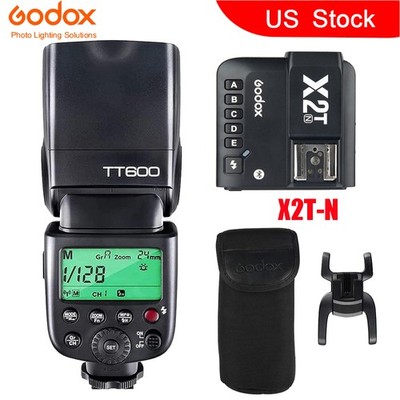 US Godox TT600 2.4G Wireless Camera Flash Speedlite+X2T-N Trigger For Nikon