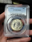 1946-D PCGS MS66 Walking Liberty Half Dollar Toned GEM BU!