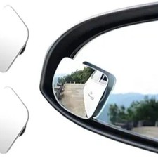 Fan-Shaped Blind Spot Car Mirror, 2" HD Glass Wide Angle Convex Mirror with Adju